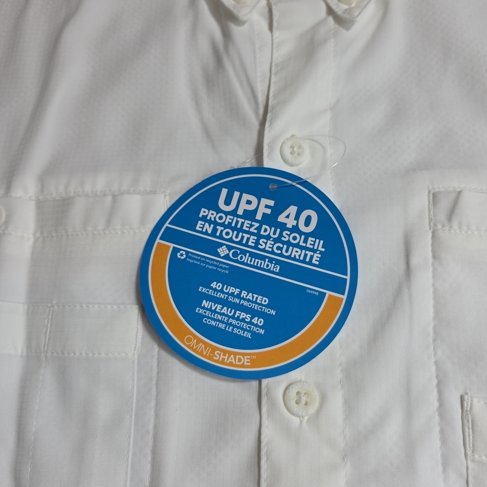 Columbia PFG Mens Tamiami II 2XL Short Sleeve Shirt Fishing/Casual  White  NEW - Picture 6 of 10